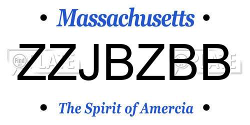 ZZJBZBB Massachusetts License Plate
