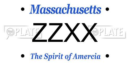 ZZXX Massachusetts License Plate