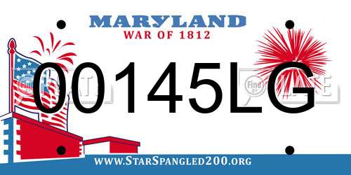 00145LG Maryland License Plate