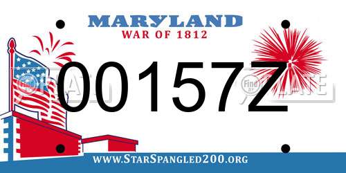 00157Z Maryland License Plate