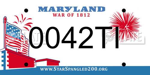 0042TI Maryland License Plate