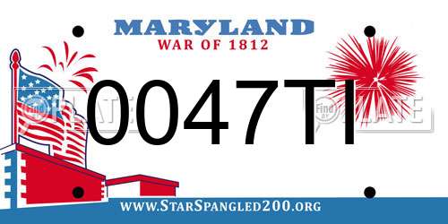 0047TI Maryland License Plate