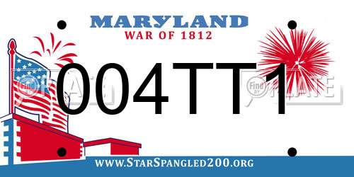 004TT1 Maryland License Plate