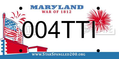 004TTI Maryland License Plate