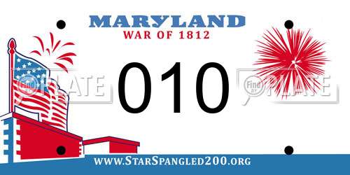 010 Maryland License Plate