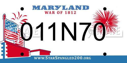 011N70 Maryland License Plate