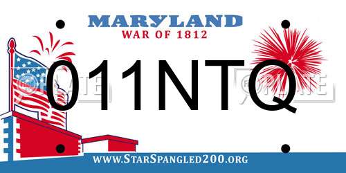011NTQ Maryland License Plate