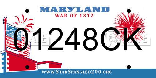 01248CK Maryland License Plate