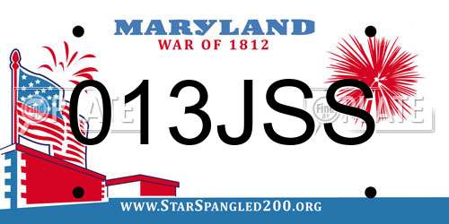 013JSS Maryland License Plate