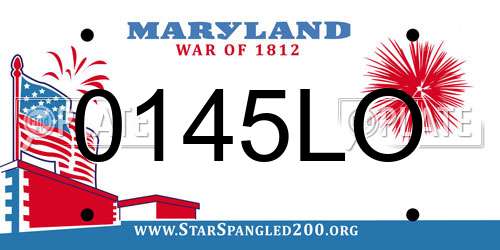 0145LO Maryland License Plate