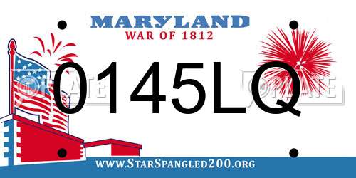0145LQ Maryland License Plate