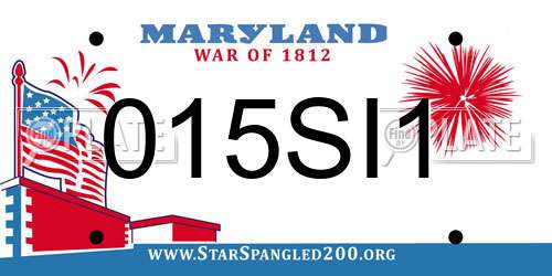 015SI1 Maryland License Plate