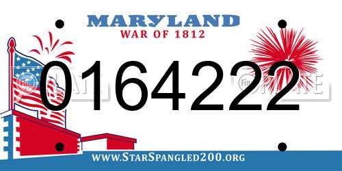 0164222 Maryland License Plate