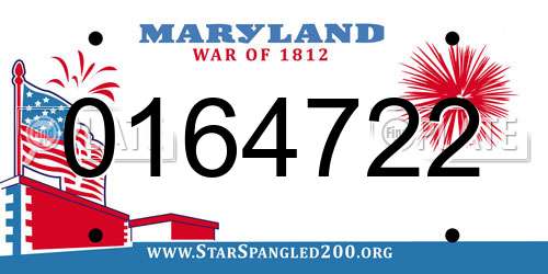 0164722 Maryland License Plate