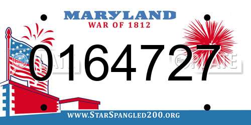 0164727 Maryland License Plate