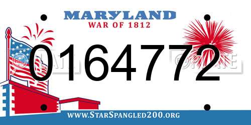 0164772 Maryland License Plate