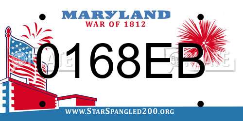 0168EB Maryland License Plate