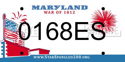 0168ES Maryland License Plate