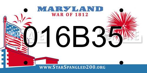 016B35 Maryland License Plate