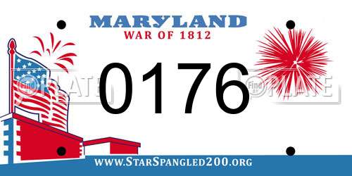 0176 Maryland License Plate