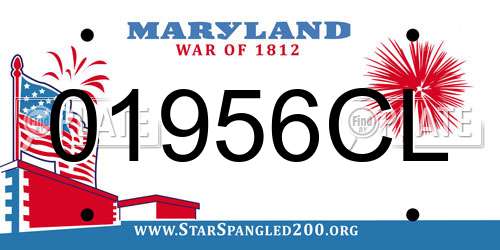 01956CL Maryland License Plate