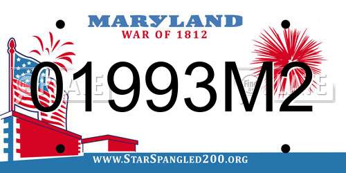 01993M2 Maryland License Plate