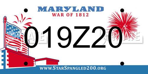 019Z20 Maryland License Plate