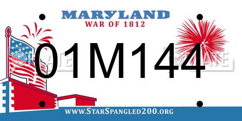 01M144 Maryland License Plate