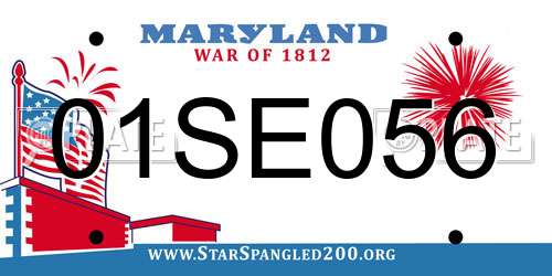 01SE056 Maryland License Plate