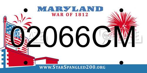 02066CM Maryland License Plate