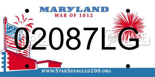 02087LG Maryland License Plate