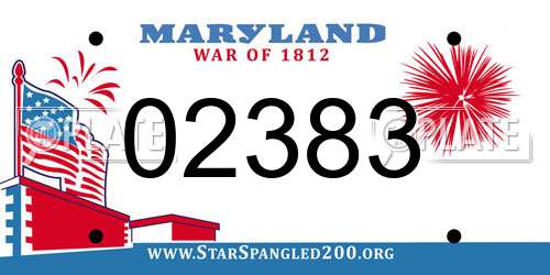 02383 Maryland License Plate