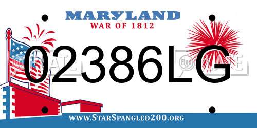 02386LG Maryland License Plate