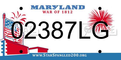 02387LG Maryland License Plate