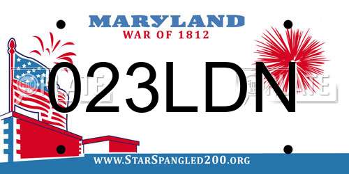 023LDN Maryland License Plate