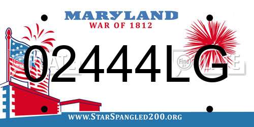 02444LG Maryland License Plate