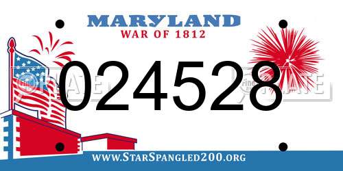 024528 Maryland License Plate