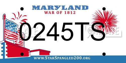 0245TS Maryland License Plate