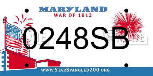 0248SB Maryland License Plate
