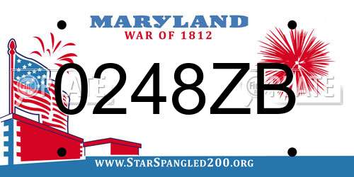 0248ZB Maryland License Plate