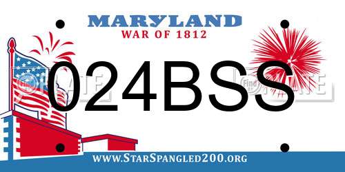 024BSS Maryland License Plate