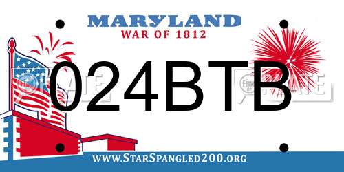 024BTB Maryland License Plate