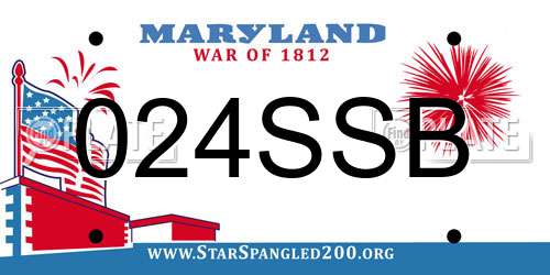 024SSB Maryland License Plate