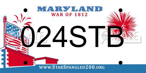 024STB Maryland License Plate