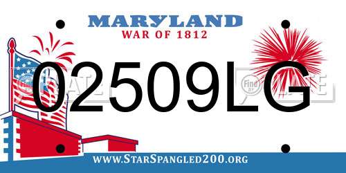 02509LG Maryland License Plate
