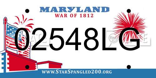 02548LG Maryland License Plate