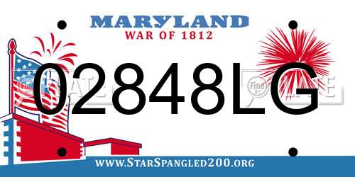 02848LG Maryland License Plate