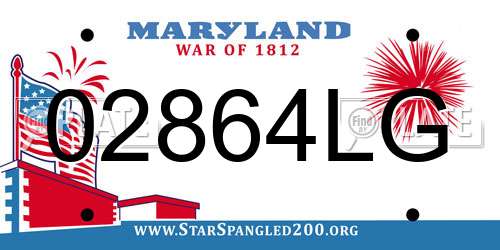 02864LG Maryland License Plate