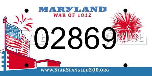 02869 Maryland License Plate