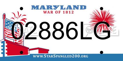 02886LG Maryland License Plate